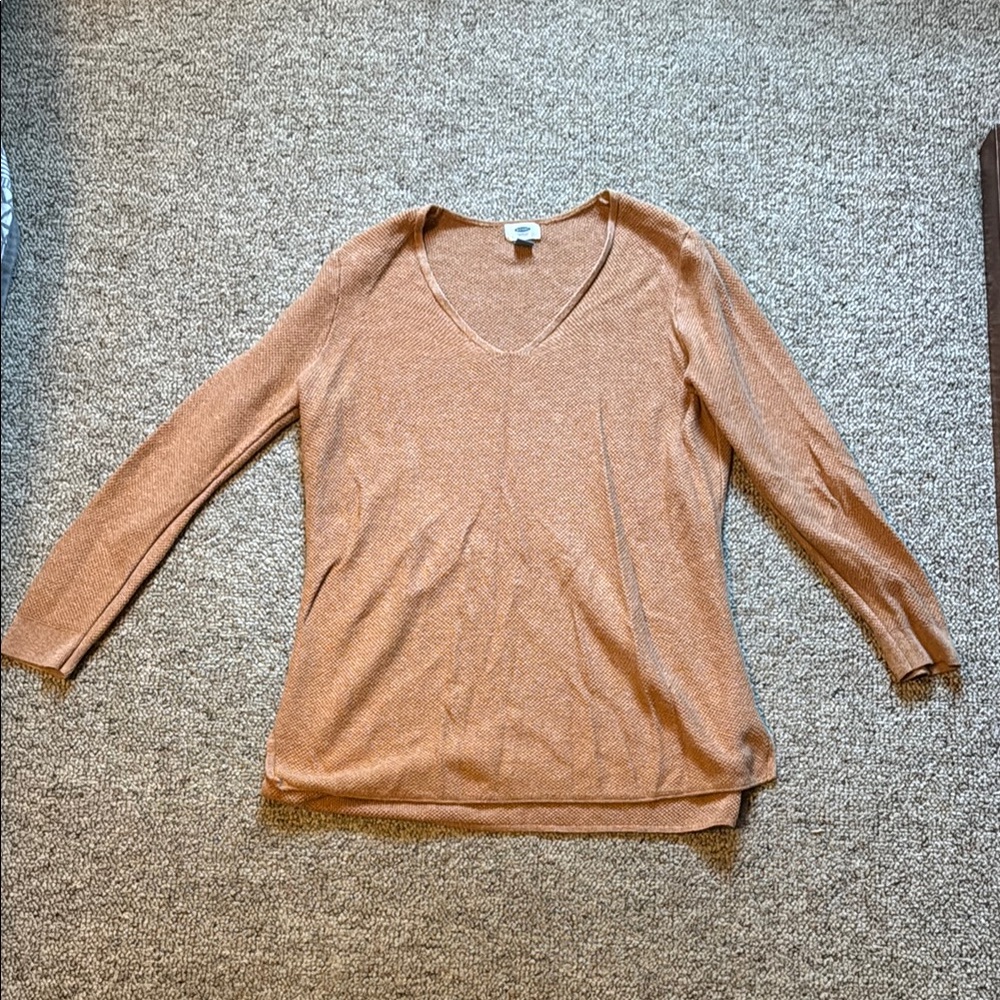 Old Navy Brown V-Neck Sweater
